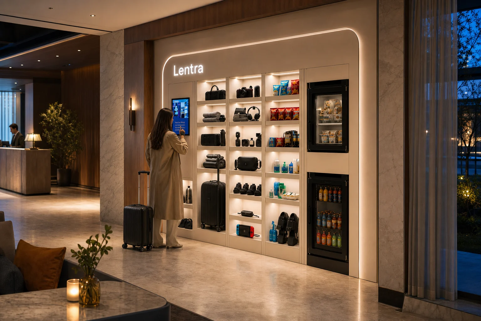 Lentra integrated in a hotel lobby